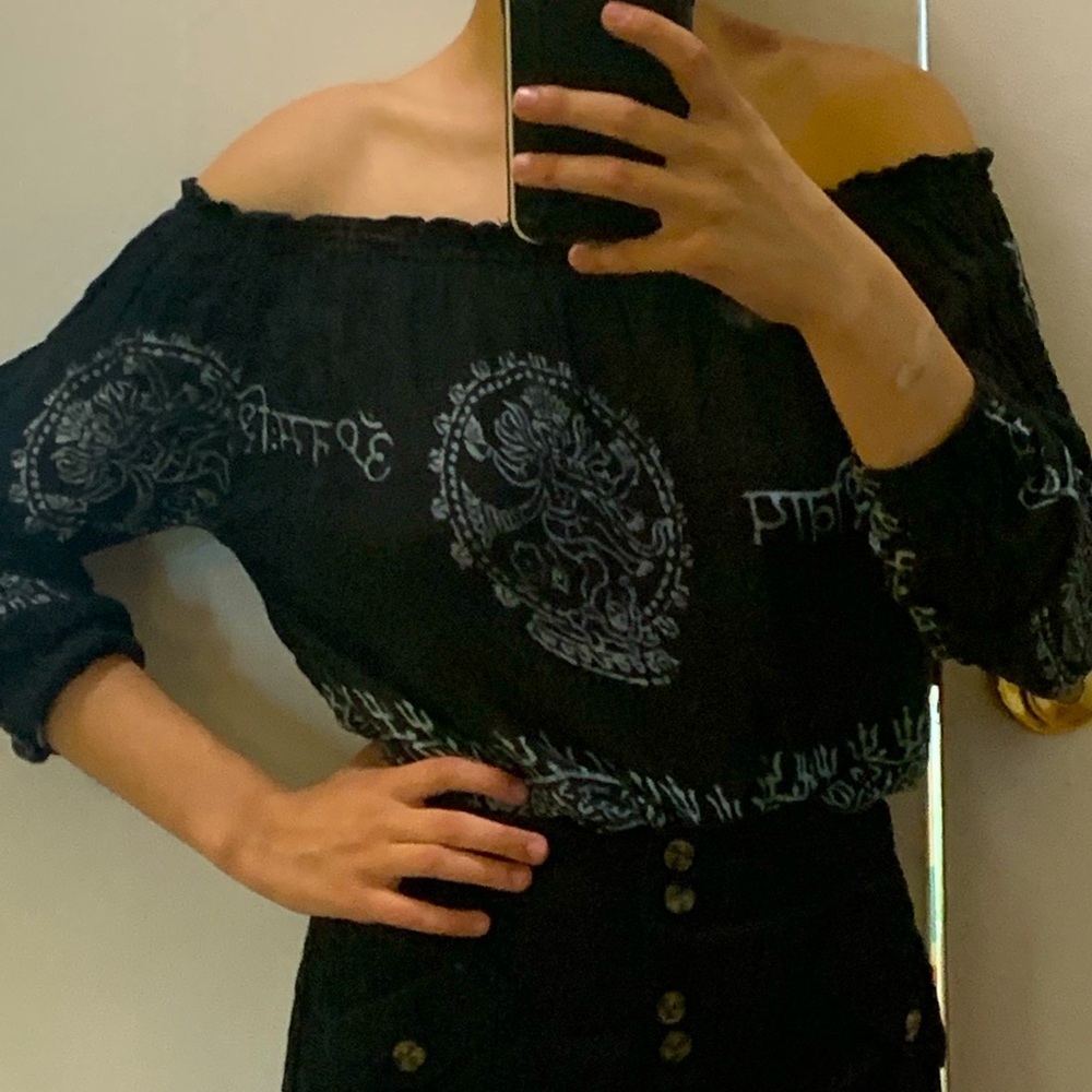 Off the shoulder crop top